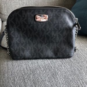 Black Michael Kors Logo Satchel